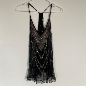 Kimchi Blue Sequin Black Tank Top